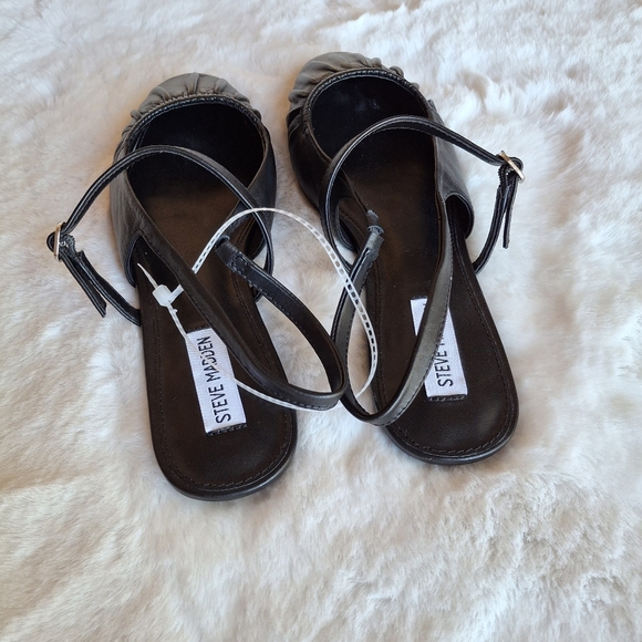 Steve Madden Garson Mary Jane Sling Back Leather Ballet Flats 10 - Picture 9 of 12